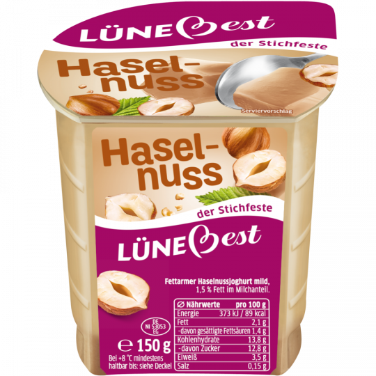 Lünebest Joghurt Haselnuss 1,5% 150g