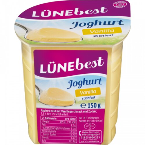 Lünebest Vanilla Joghurt 3,5% 150g