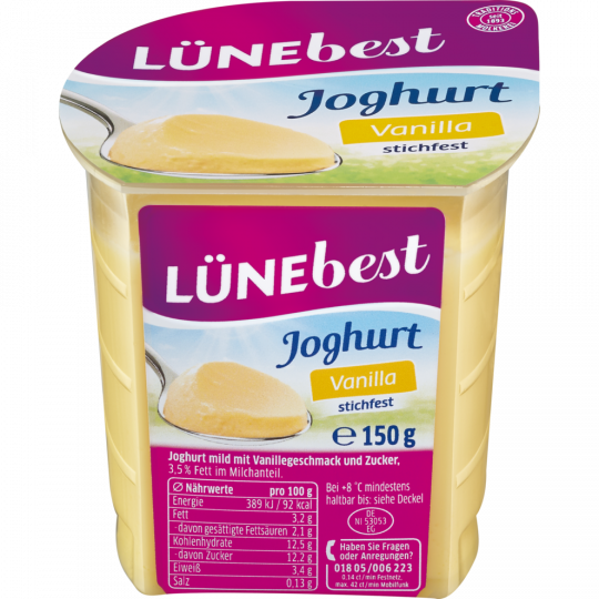 Lünebest Vanilla Joghurt 3,5% 150g