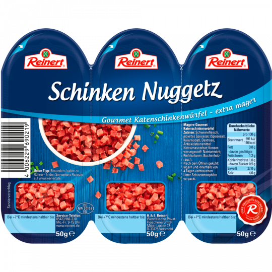 Reinert Schinken Nuggets mager 3er