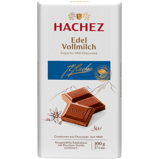 Hachez Chocolade Edel-Vollmilch 100g