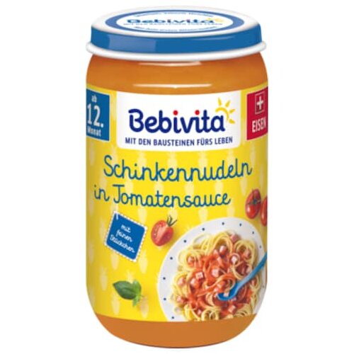 Bebivita Menü Schinkennudeln in Tomatensauce ab 12.Monat 250g