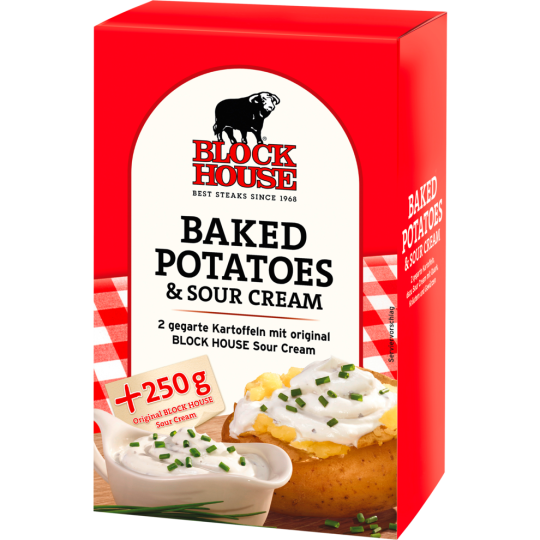 Block House 2 Baked Potatoes mit Sour Cream 650g