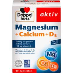 Doppelherz Magnesium+Calcium+D3 40er 73,5g