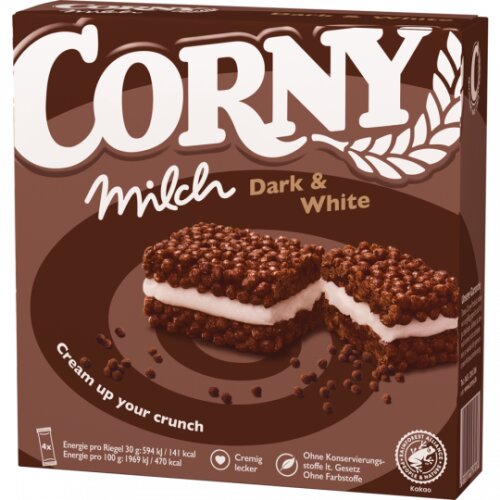 Corny Milch Dark & White 4er 120g