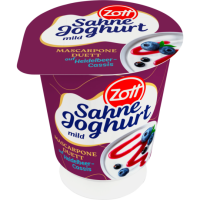 Zott Sahnejoghurt Mascarpone Duett Heidelbeer-Cassis 140g