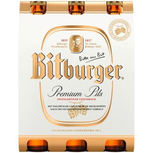 Bitburger Pils 6x0,33l Träger