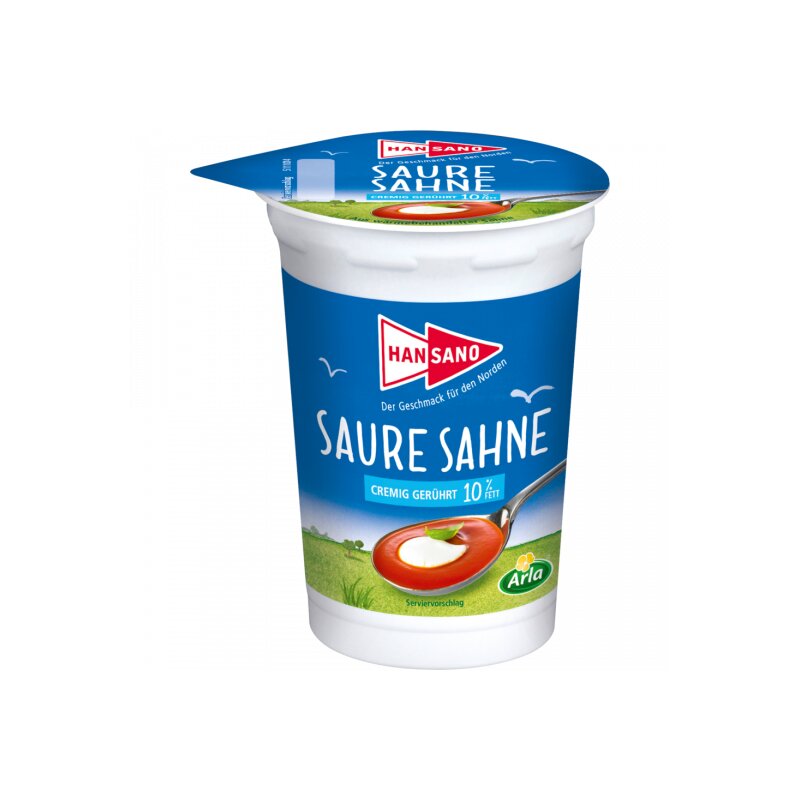 Hansano Saure Sahne flüssig 10% 200g - Lebensmittel-Versand.eu | Food