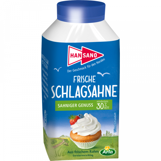 Hansano frische Schlagsahne 30% 250g