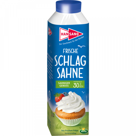 Hansano frische Schlagsahne 30% 500g