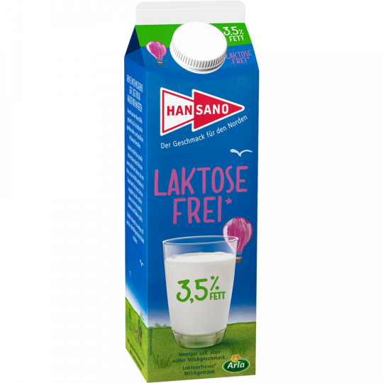 Hansano laktosefreie-Milch 3,5% 1l