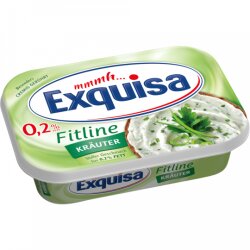 Exquisa Frischkäse fitline Kräuter 0,2% Fett...