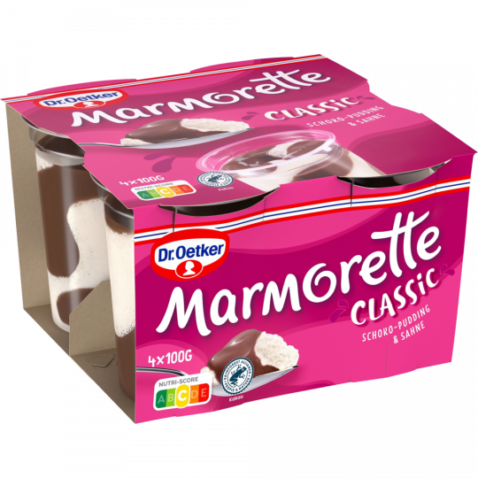 Dr.Oetker Marmorette Schokolade Sahne Pudding 4er 100g