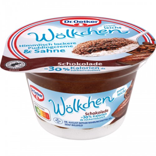 Dr.Oetker Wölkchen Schokolade -30% Kalorien 125g