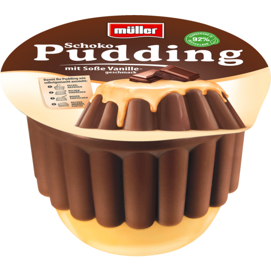Müller Pudding Schoko+Vanille 450g