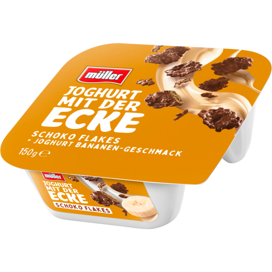 Müller Knusper Joghurt Banane Schoko Flakes 150g