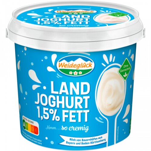 Weideglück Landjoghurt mild 1,5% 1000g