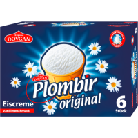 Dovgan Plombir Eiscreme Vanille im Waffelbecher 6er 130ml