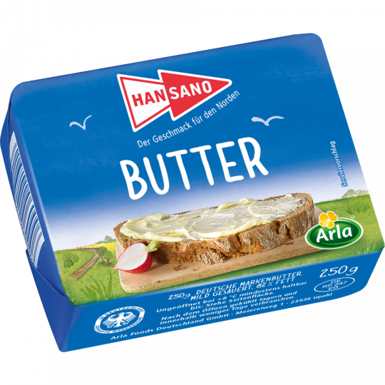 Hansano deutsche Markenbutter mildgesäuert 250g