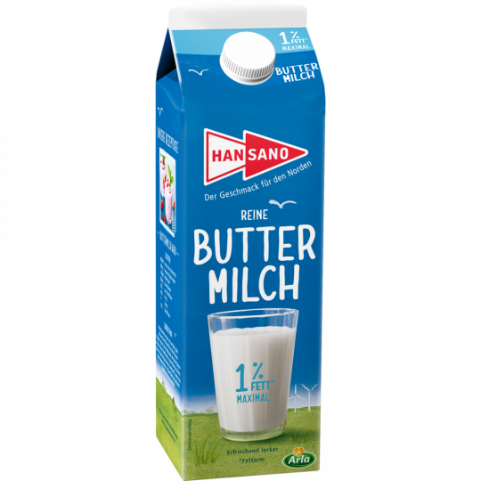 Hansano frische Buttermilch 1l