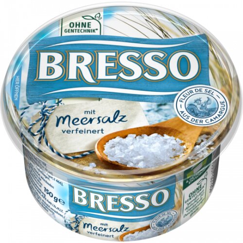 Bresso Frischkäse mit Meersalz 61% Fett i.Tr.150g