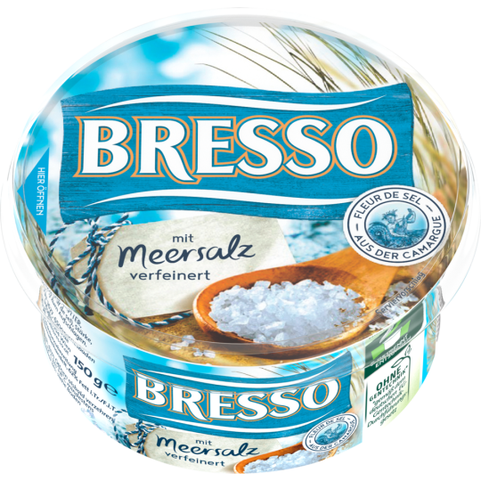 Bresso Frischkäse mit Meersalz 61% Fett i.Tr.150g
