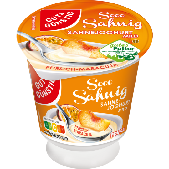 Gut & Günstig Sahnejoghurt mild Pfirsich-Maracuja 150g