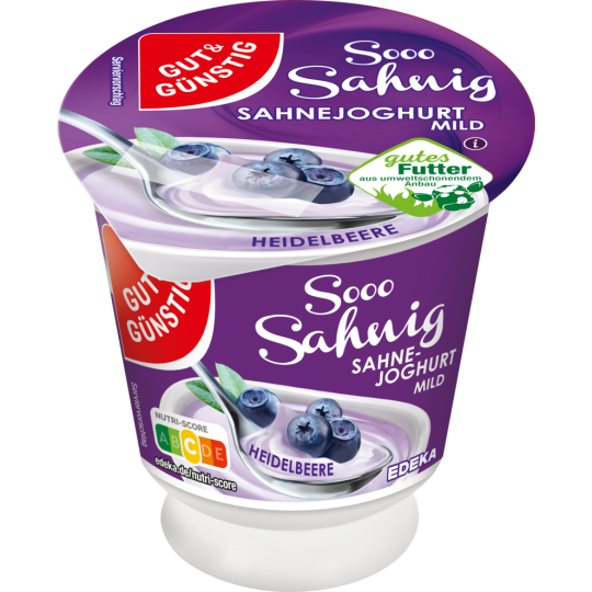 Gut & Günstig Sahnejoghurt mild Heidelbeer 150g