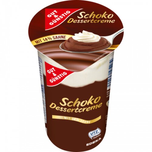 Gut & Günstig Dessertcreme Schoko mit 14% Sahne 200g