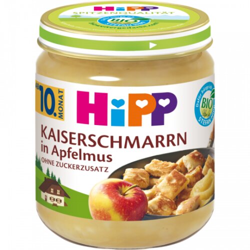 Bio Hipp Kleine Mehlspeise Kaiserschmarrn in Apfelmus ab dem 10.Monat 200g