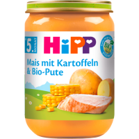 Bio Hipp Menü Mais mit Kartoffeln und Pute ab dem...