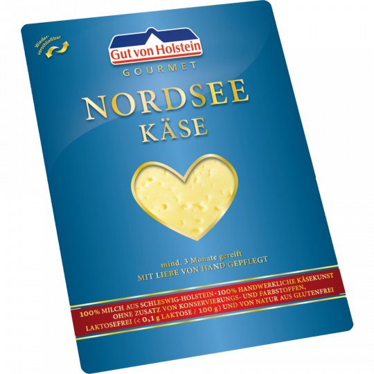 Gut von Holstein Nordsee-Käse in Scheiben 55% Fett i.Tr.150g