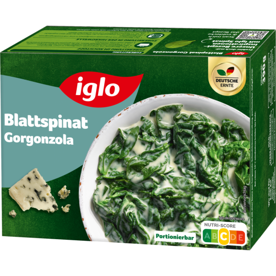 Iglo Blattspinat mit Gorgonzola 390g