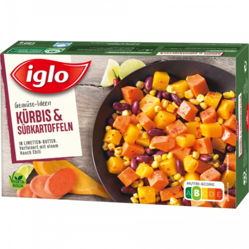Iglo Gemüse-Ideen Kürbis & Süßkartoffeln in Limetten-Butter 400g