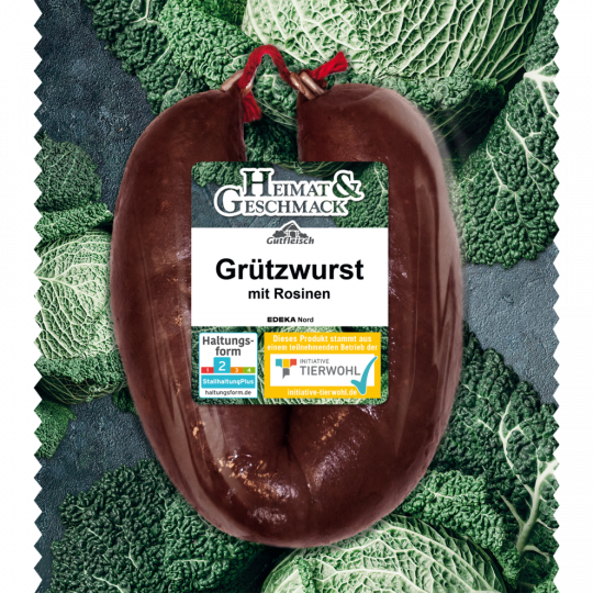 Gutfleisch Grützwurst mit Rosinen 250g