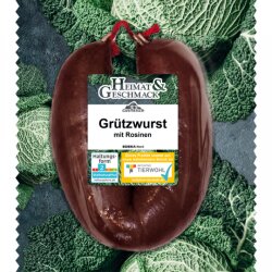 Gutfleisch Grützwurst mit Rosinen 250g