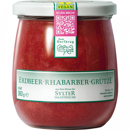 Zum Dorfkrug Erdbeer-Rhabarber-Grütze 360g