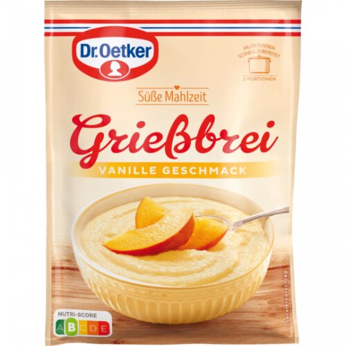 Dr.Oetker Grießbrei Vanille Geschmack für 500ml 90g