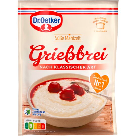 Dr.Oetker Grießbrei klassischer Art für 500ml 92g