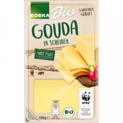 Bio EDEKA Gouda in Scheiben 48% Fett in Trockenmasse 150g