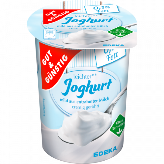 Gut & Günstig leicht Joghurt mild 0,1% Fett 500g