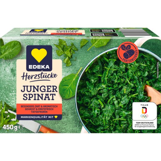 EDEKA Junger Spinat gehackt portioniert 450g