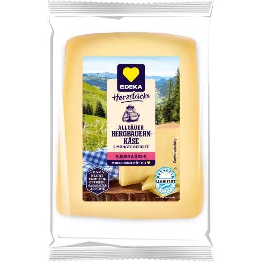 EDEKA Bergbauern Bergkäse am Stück 45% Fett i.Tr.200g