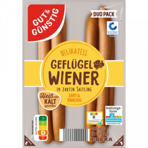 Gut & Günstig Geflügel Wiener 400g