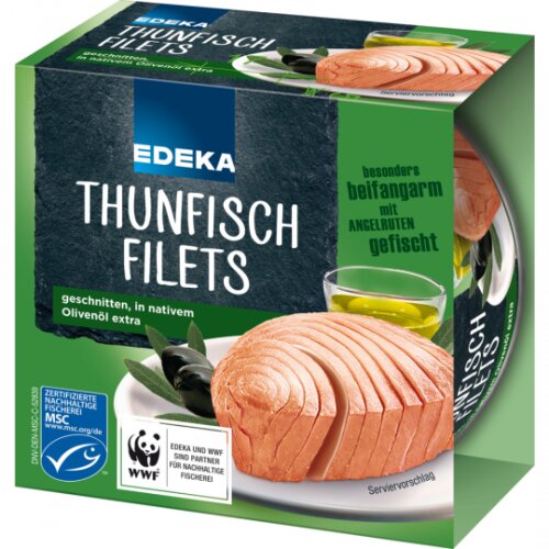 EDEKA Thunfischfilets in Olivenöl 185g