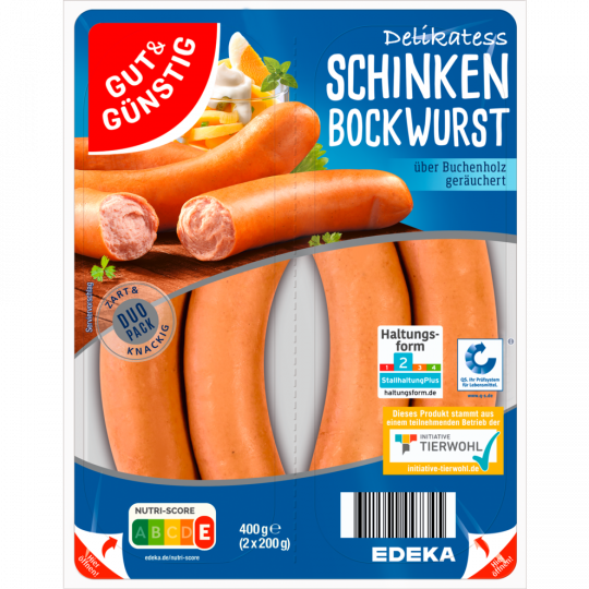 Gut & Günstig Delikatess Schinkenbockwurst 400g