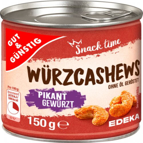 Gut & Günstig WürzCashews pikant gewürzt 150g