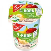 Gut & Günstig 4-Korn Fruchtjoghurt Apfel-Banane...