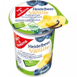 Gut & Günstig Fruchtjoghurt 1,5% Heidelbeer...