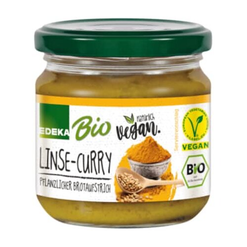 Bio EDEKA+Vegan Brotaufstrich Linse Curry 180g